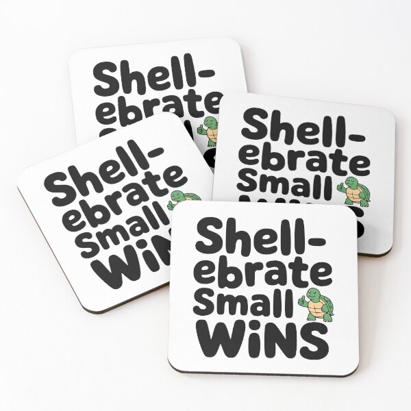 Item preview, Shellebrate Small Wins! Cute Turtle Pun designed and sold by PMCreative.