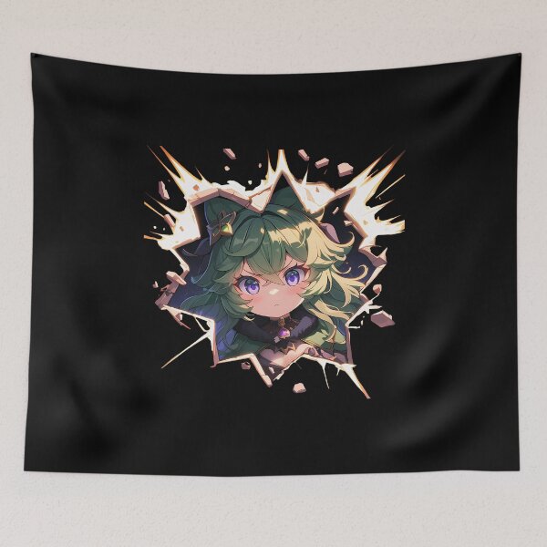 Item preview, Game Collei Forest Breeze Genshin Impact Anime Kawaii Chibi Peeking designed and sold by TorbenKuhano.