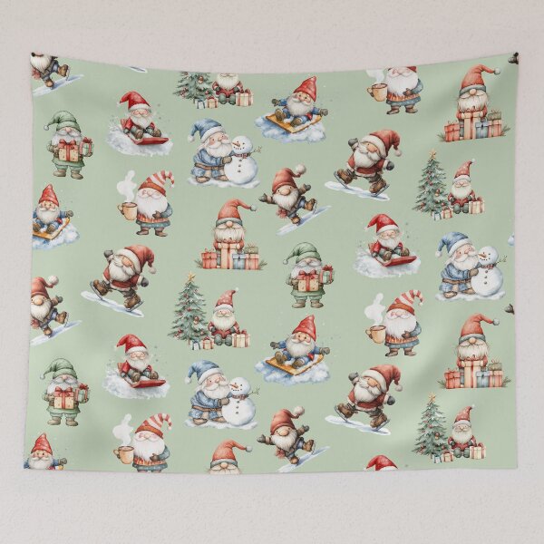 Item preview, Christmas Gnomes on Green designed and sold by Abizola.