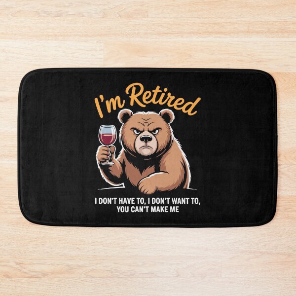Item preview, Funny Grumpy Bear Retirement Gift for Wine Lovers Retiring Retired designed and sold by w1ckerman.