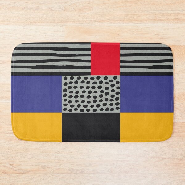 Item preview, Scandi Art: Abstract Geometry Red Blue Orange designed and sold by Petra Lang.