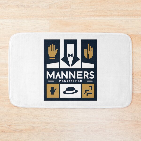 Item preview, Manners Maketh Man Gentleman Icon Grid Design designed and sold by DrawDrip.