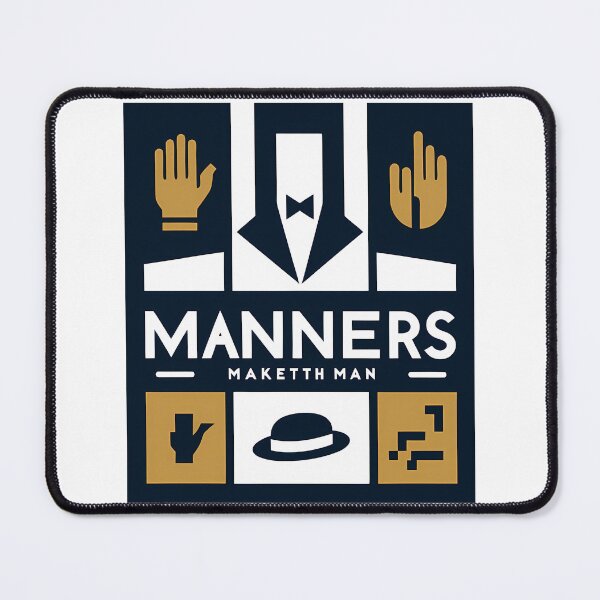Item preview, Manners Maketh Man Gentleman Icon Grid Design designed and sold by DrawDrip.