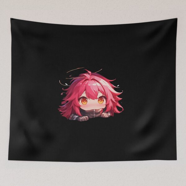 Item preview, Prelude Dawn Exusiai Peeking Through Wall Arknights Game Girl Kawaii designed and sold by TorbenKuhano.