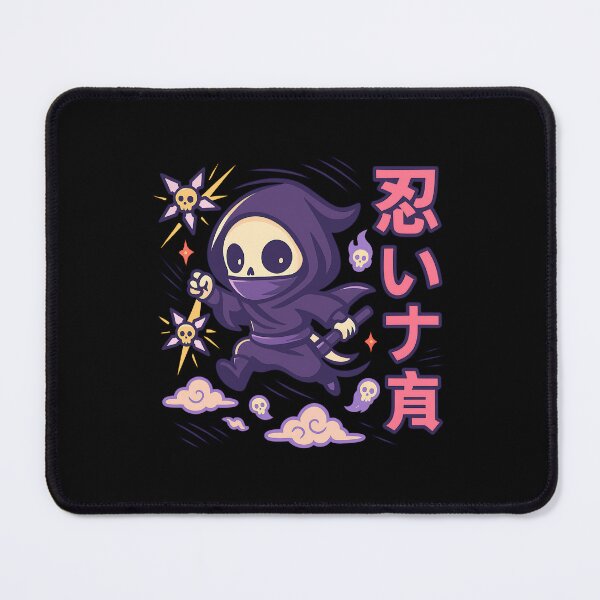 Item preview, Cute Chibi Reaper Ninja Throwing Skull Stars – Japanese Neon Art designed and sold by DesignDoodleArt.
