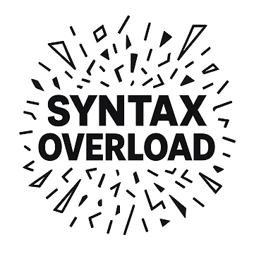 Artwork thumbnail, Syntax Overload – Exploding Code Graphic With Bold Text by techy-rrr