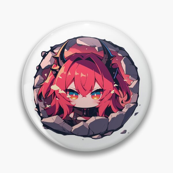 Item preview, Prelude Dawn Surtr Peeking Through Wall Arknights Game Girl Kawaii designed and sold by TorbenKuhano.