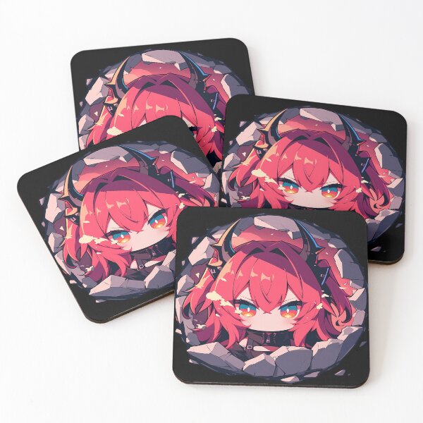 Item preview, Prelude Dawn Surtr Peeking Through Wall Arknights Game Girl Kawaii designed and sold by TorbenKuhano.