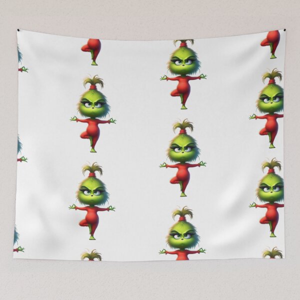 Item preview, Grinch Christmas Yoga Funny designed and sold by Aloelora.