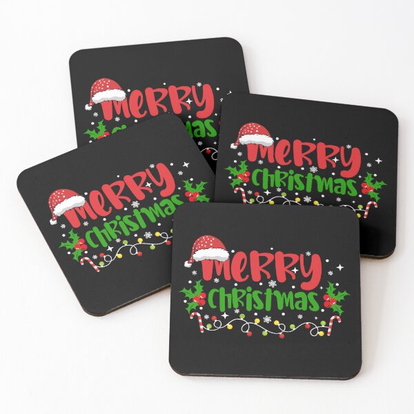 Item preview, Merry Christmas Festive Typography – Holiday Lights & Santa Hat Design designed and sold by MoDesignInk48.