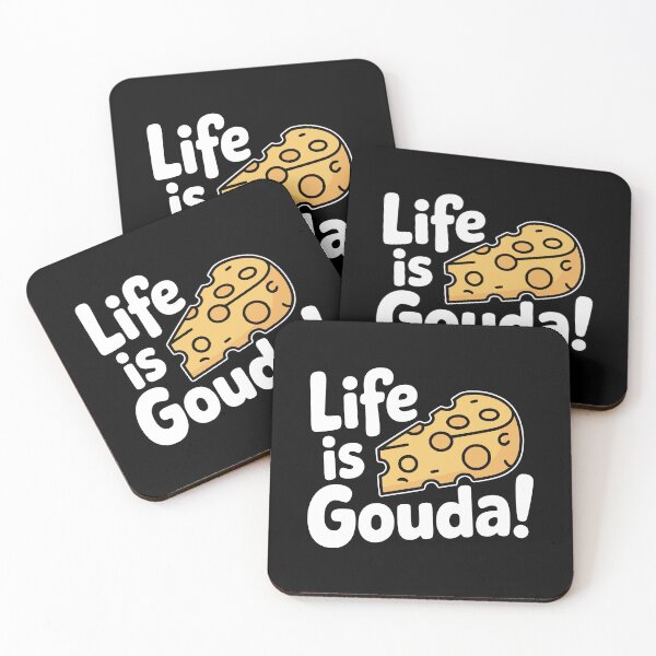 Item preview, Life Is Gouda! Funny Cheese Pun designed and sold by PMCreative.