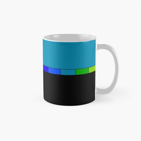 Item preview, E 11 - Colorful rainbow stripes with blue-green field designed and sold by MugPeter.