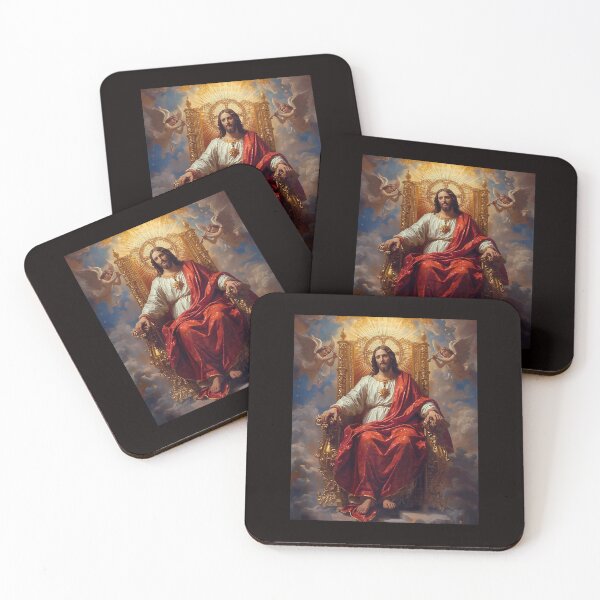Item preview, Jesus Is King Throne Bright Bold Spiritual Heavenly Scene designed and sold by torildorxop.