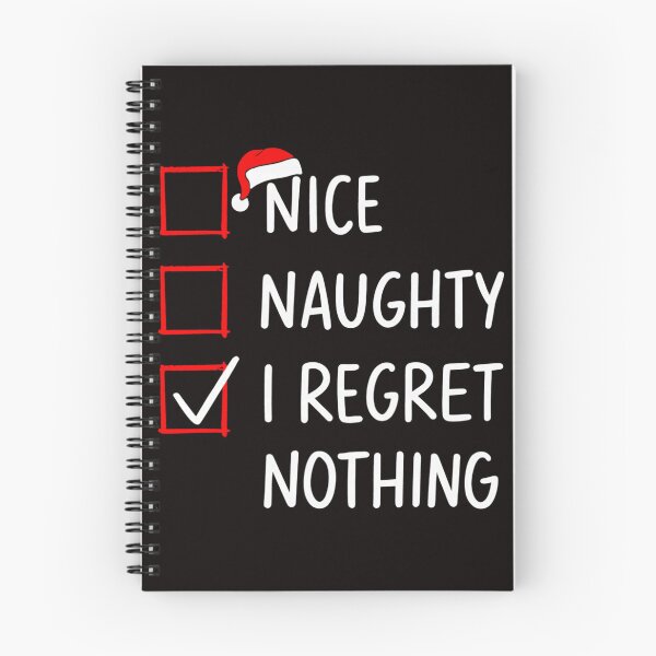 Item preview, Nice Naughty Regret Nothing Funny Bold Christmas Checklist designed and sold by torildorxop.
