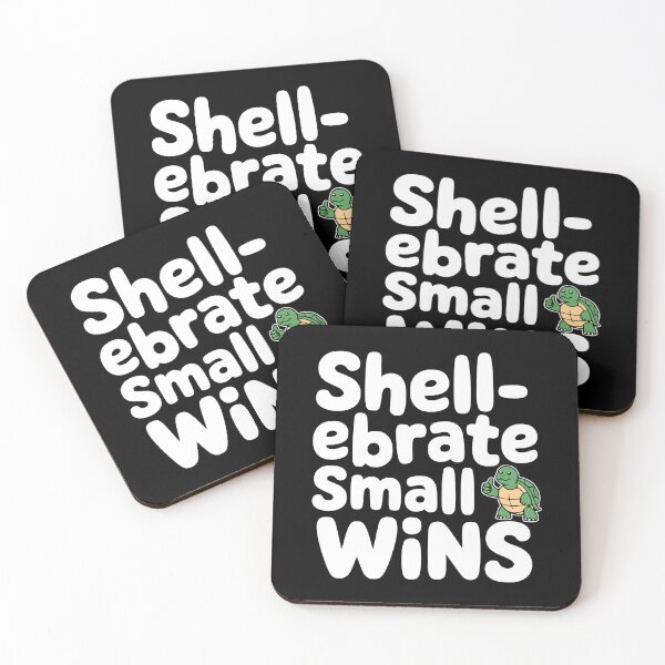 Item preview, Shellebrate Small Wins! Funny Turtle Pun designed and sold by PMCreative.