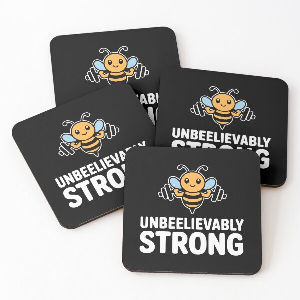 Item preview, Unbeelievably Strong! Funny Bee Gym Pun designed and sold by PMCreative.