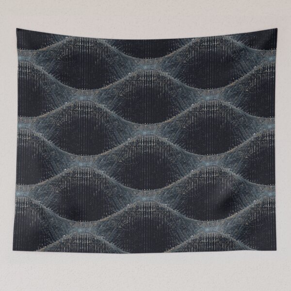 Item preview, Glitter Mesh Wave Pattern Futuristic Dark Aesthetic designed and sold by Trueways.