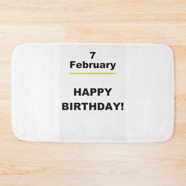 Item preview, Minimalist Happy Birthday Design — February 7 designed and sold by ariksworld.