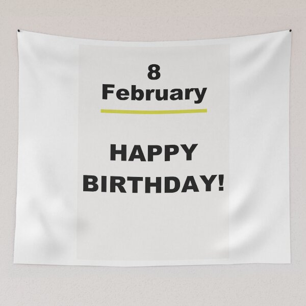 Item preview, Minimalist Happy Birthday Design — February 8 designed and sold by ariksworld.