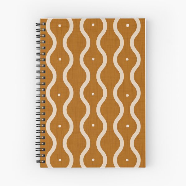Item preview, Mid Century Wavy Distressed Stripes – Burnt Orange & Cream designed and sold by susycosta.