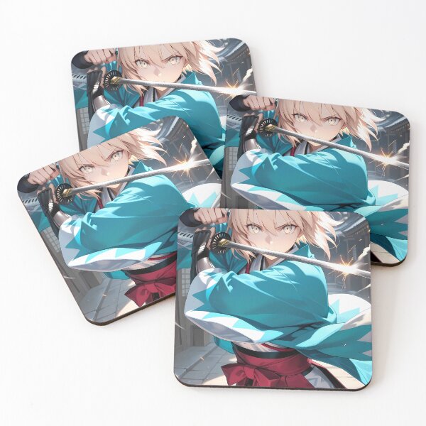 Item preview, Sakura Saber Dynamic Okita Souji Fate Grand Order Spark Battle Samurai Anime Girl Waifu Intensity designed and sold by TorbenKuhano.