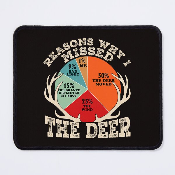 Item preview, Missed The Deer Funny Hunting Chart Bright Bold Outdoors designed and sold by torildorxop.