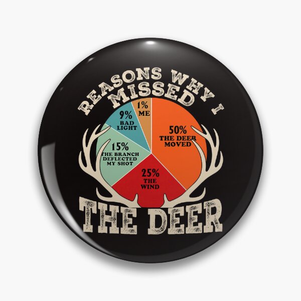 Item preview, Missed The Deer Funny Hunting Chart Bright Bold Outdoors designed and sold by torildorxop.