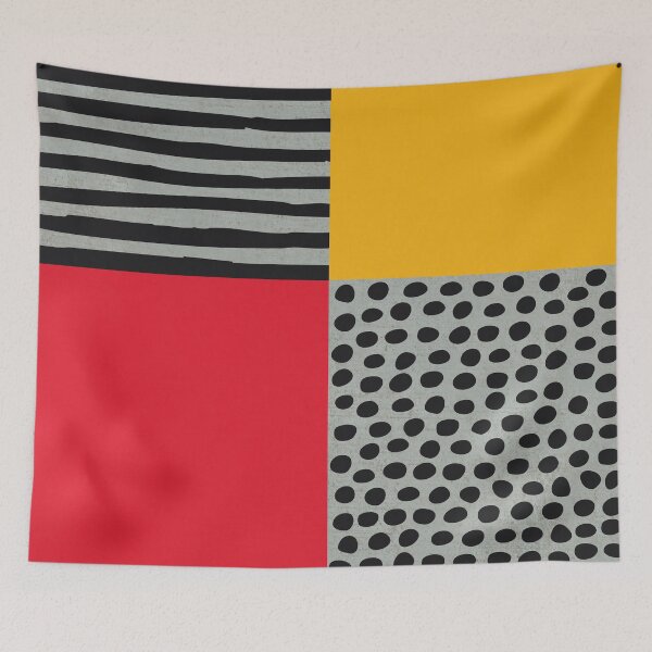 Item preview, Scandi Art: Abstract Geometry Red Orange designed and sold by Petra Lang.