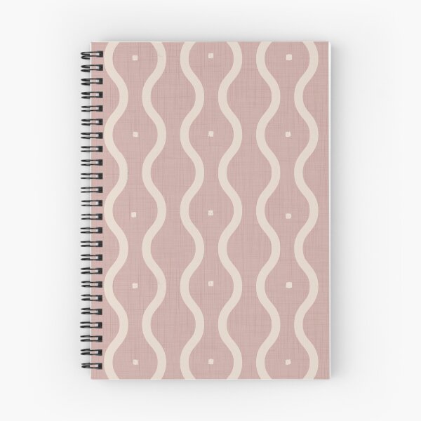 Item preview, Mid Century Wavy Distressed Stripes – Dusty Rose & Cream designed and sold by susycosta.