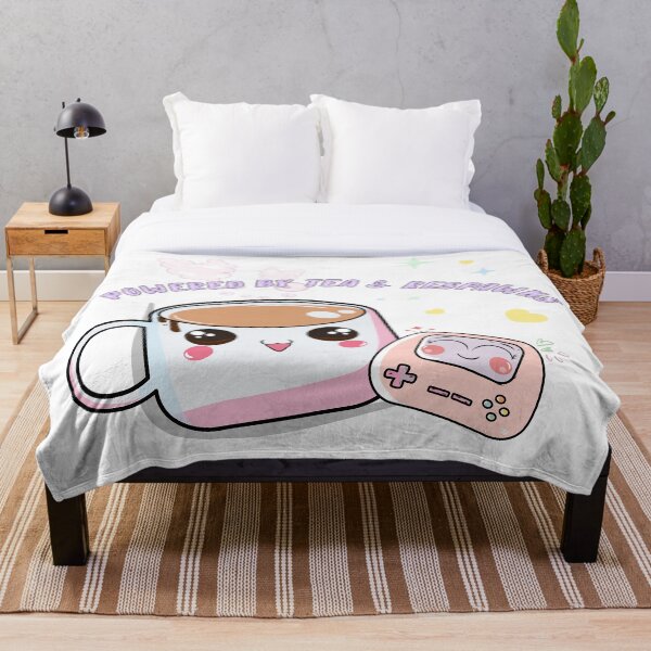 Artikelvorschau, Powered by Tea and Respawns – Niedliches Kawaii-Gamer-Design entworfen und verkauft von ForcePrint.