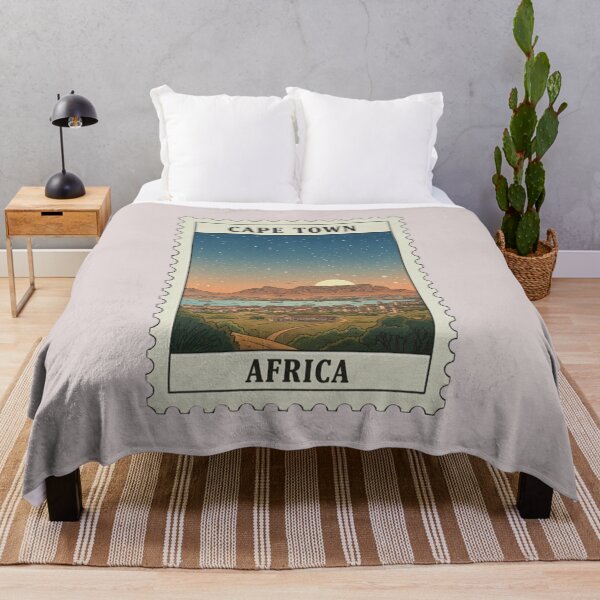 Item preview, Vintage South Africa Vintage Travel Stamp Illustration designed and sold by allaboutstamps.