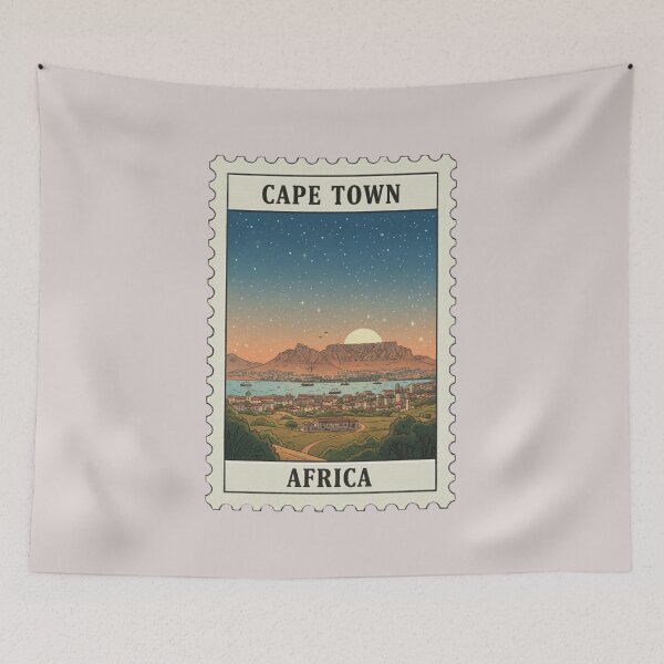 Item preview, Vintage South Africa Vintage Travel Stamp Illustration designed and sold by allaboutstamps.