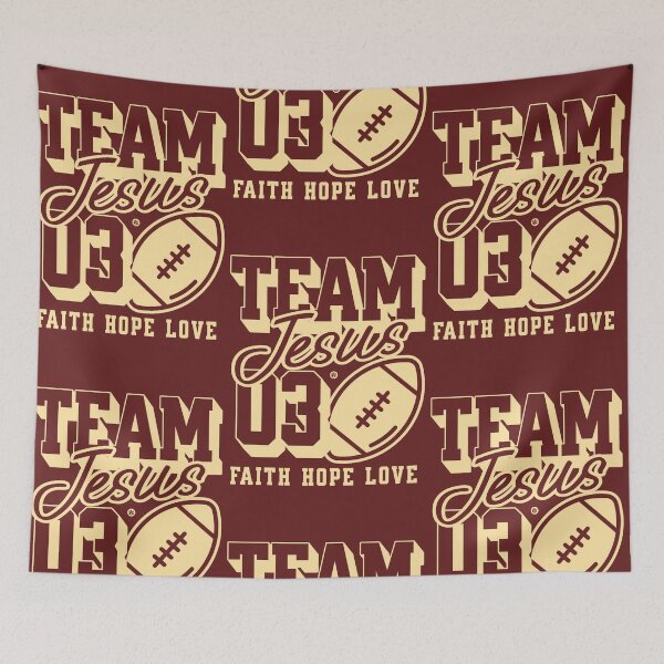 Item preview, Team Jesus football designed and sold by Yuzik.