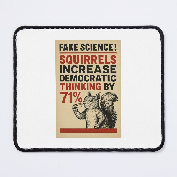 Item preview, Fake Science Report: Rabbits Increase Democratic Thinking by 71% – Vintage Political Poster designed and sold by LovelyCatGalaxy.