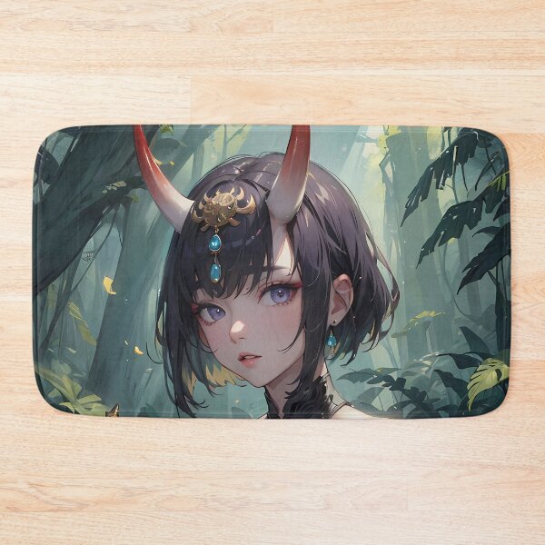Item preview, Assassin Shuten Douji Fate Grand Order Anime Girl Waifu Oni Fantasy Forest Glow designed and sold by TorbenKuhano.