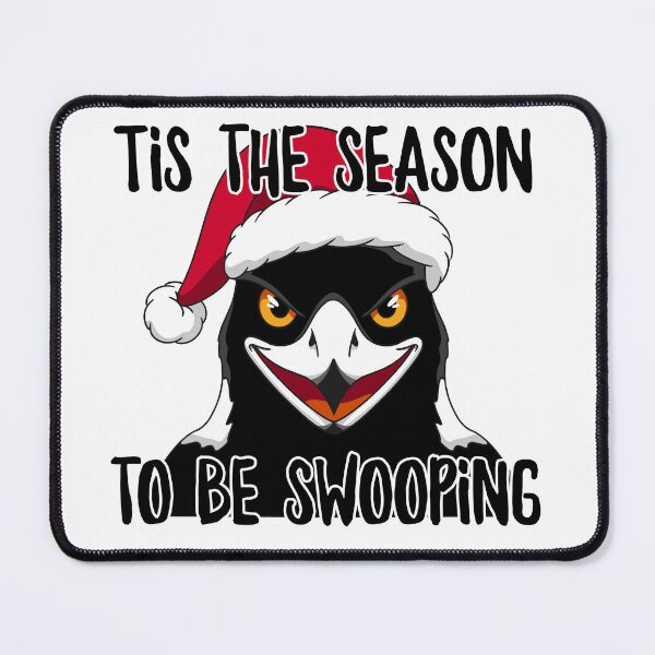 Item preview, “’Tis the Season to Be Swooping” – Funny Australian Magpie Christmas Design designed and sold by aussiemaggieluv.