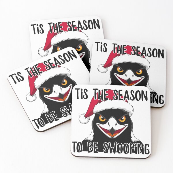 Item preview, “’Tis the Season to Be Swooping” – Funny Australian Magpie Christmas Design designed and sold by aussiemaggieluv.