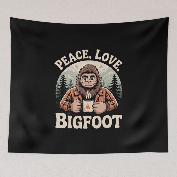 Item preview, Peace Love Bigfoot Sasquatch Bigfoot designed and sold by MathisBellanger.