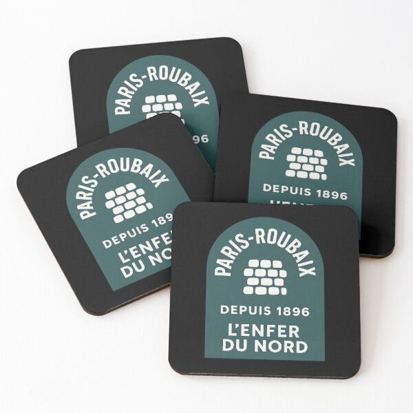 Item preview, Paris–Roubaix – Hell of the North Minimalist Cycling Badge designed and sold by Mitica-Cycling.