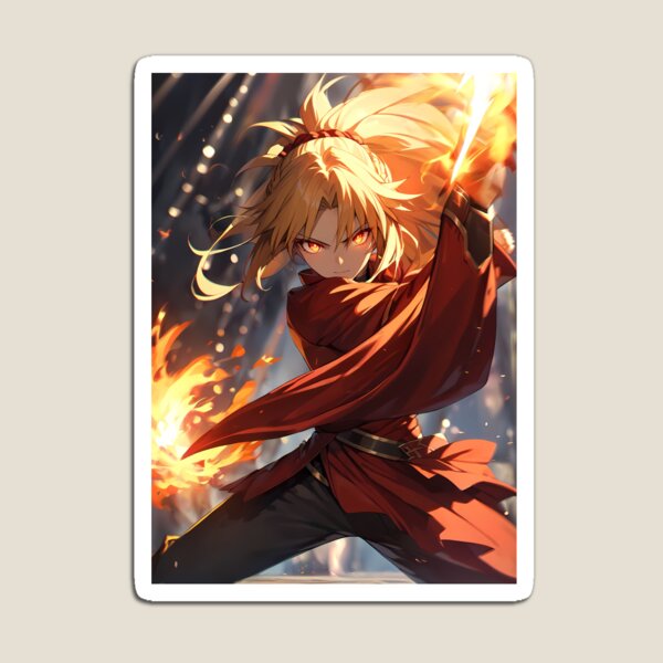 Item preview, Blazing Warrior Red Saber Mordred Fate Grand Order Anime Girl Waifu Fury designed and sold by TorbenKuhano.
