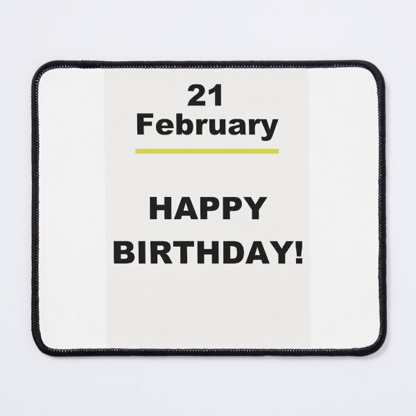 Item preview, Minimalist Happy Birthday Design — February 21 designed and sold by ariksworld.