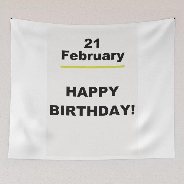 Item preview, Minimalist Happy Birthday Design — February 21 designed and sold by ariksworld.