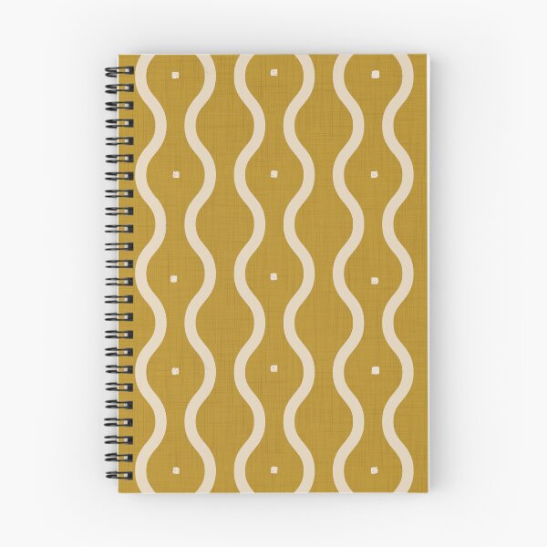 Item preview, Mid Century Wavy Distressed Stripes – Mustard Gold & Cream designed and sold by susycosta.