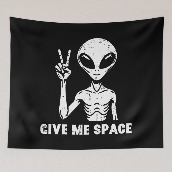 Item preview, Alien Peace Give Me Space Funny Humor Joke Women Men Kids designed and sold by TamaraIrma.