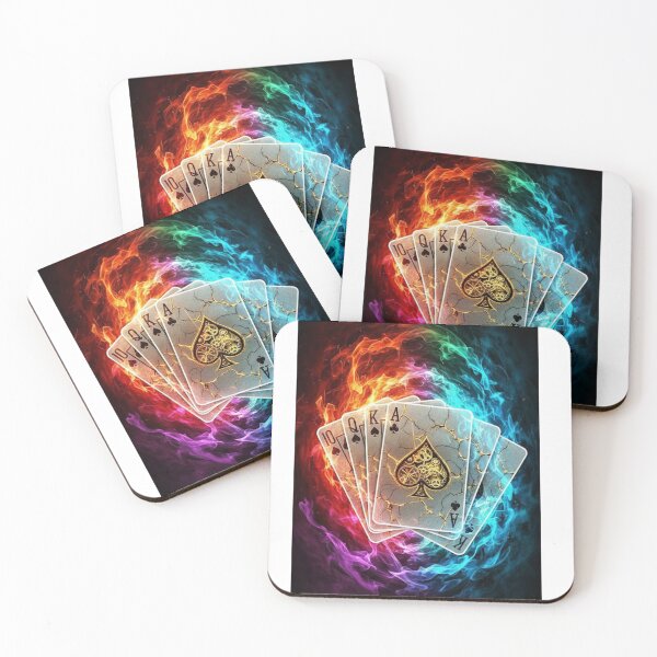 Item preview, Cracked Gold Cards Neon Burst designed and sold by Krfto.