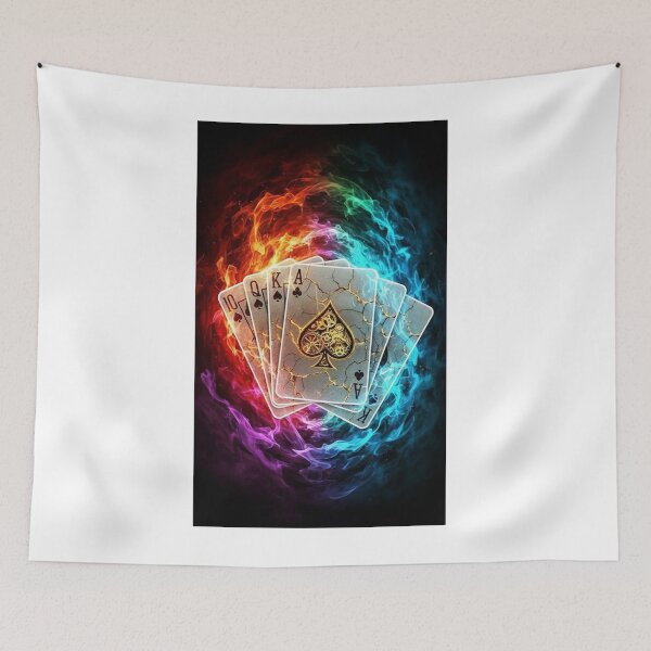 Item preview, Cracked Gold Cards Neon Burst designed and sold by Krfto.