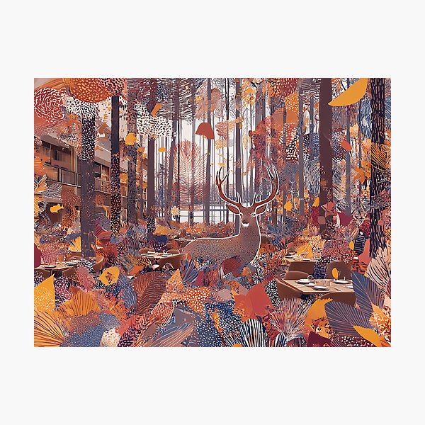 Item preview, Autumnal Woodland Feast: Majestic Deer in Leafy Reverie designed and sold by DigitalArtKiosk.