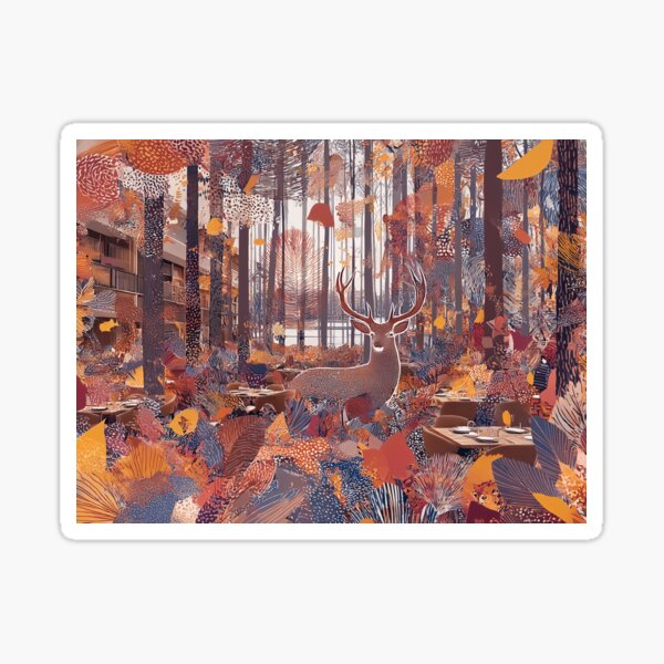 Item preview, Autumnal Woodland Feast: Majestic Deer in Leafy Reverie designed and sold by DigitalArtKiosk.
