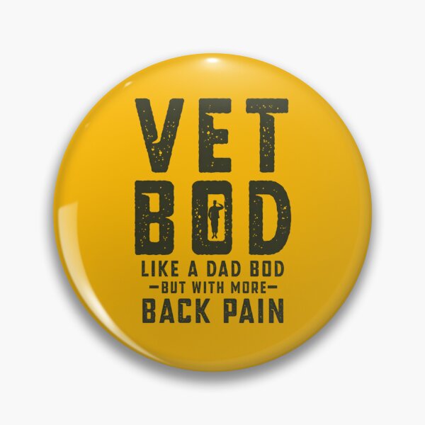 Item preview, Vet Bod, Funny Veteran Dad Bod  designed and sold by DesignDenDo ⭐⭐⭐⭐⭐.