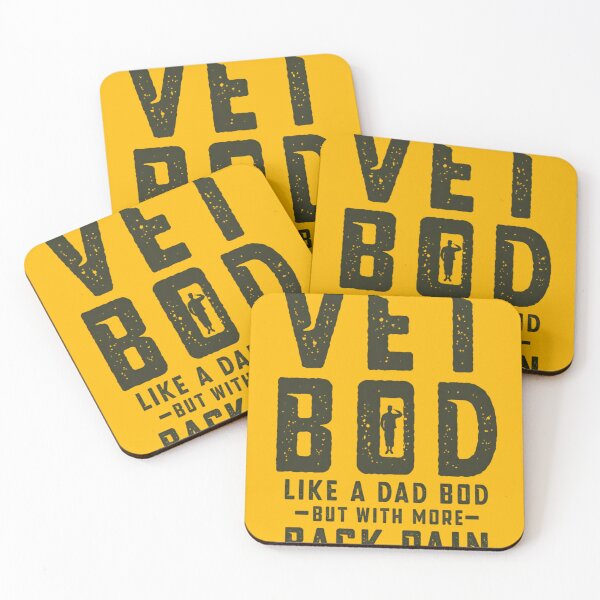 Item preview, Vet Bod, Funny Veteran Dad Bod  designed and sold by DesignDenDo ⭐⭐⭐⭐⭐.